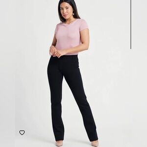 Betabrand Straight Leg Classic Women's Medium Black Dress Pants Mid-Rise Fitted